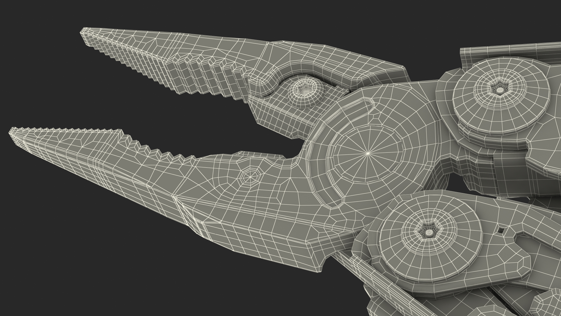 3D Multitool Silver Rigged model