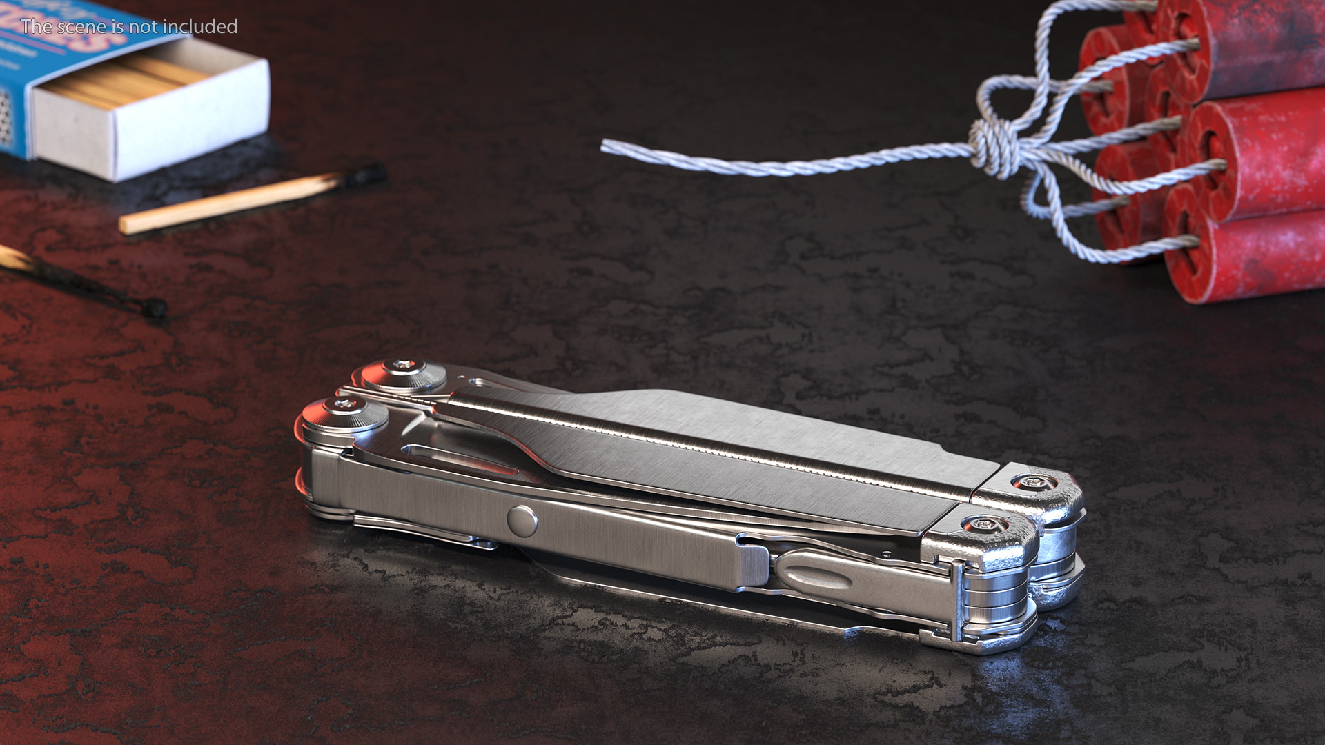 3D Multitool Silver Rigged model