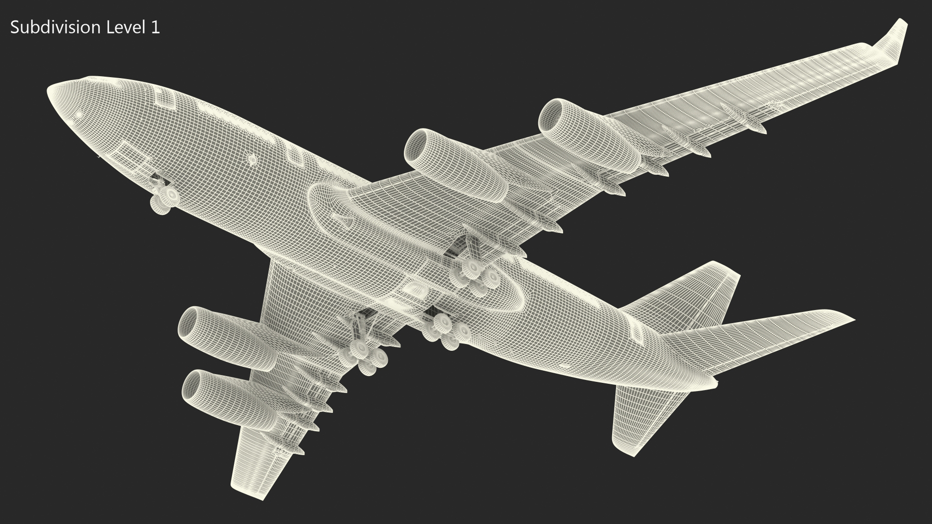 Long Range Plane Simple Interior Rigged 3D model