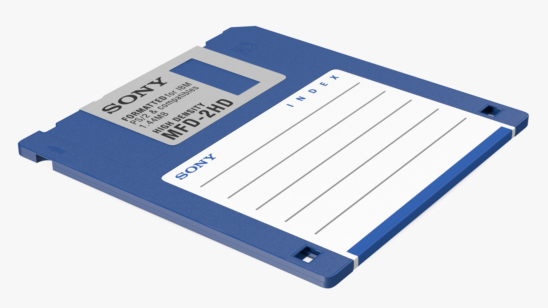 3D model Sony MFD 2HD Double Sided Micro Diskette Blue