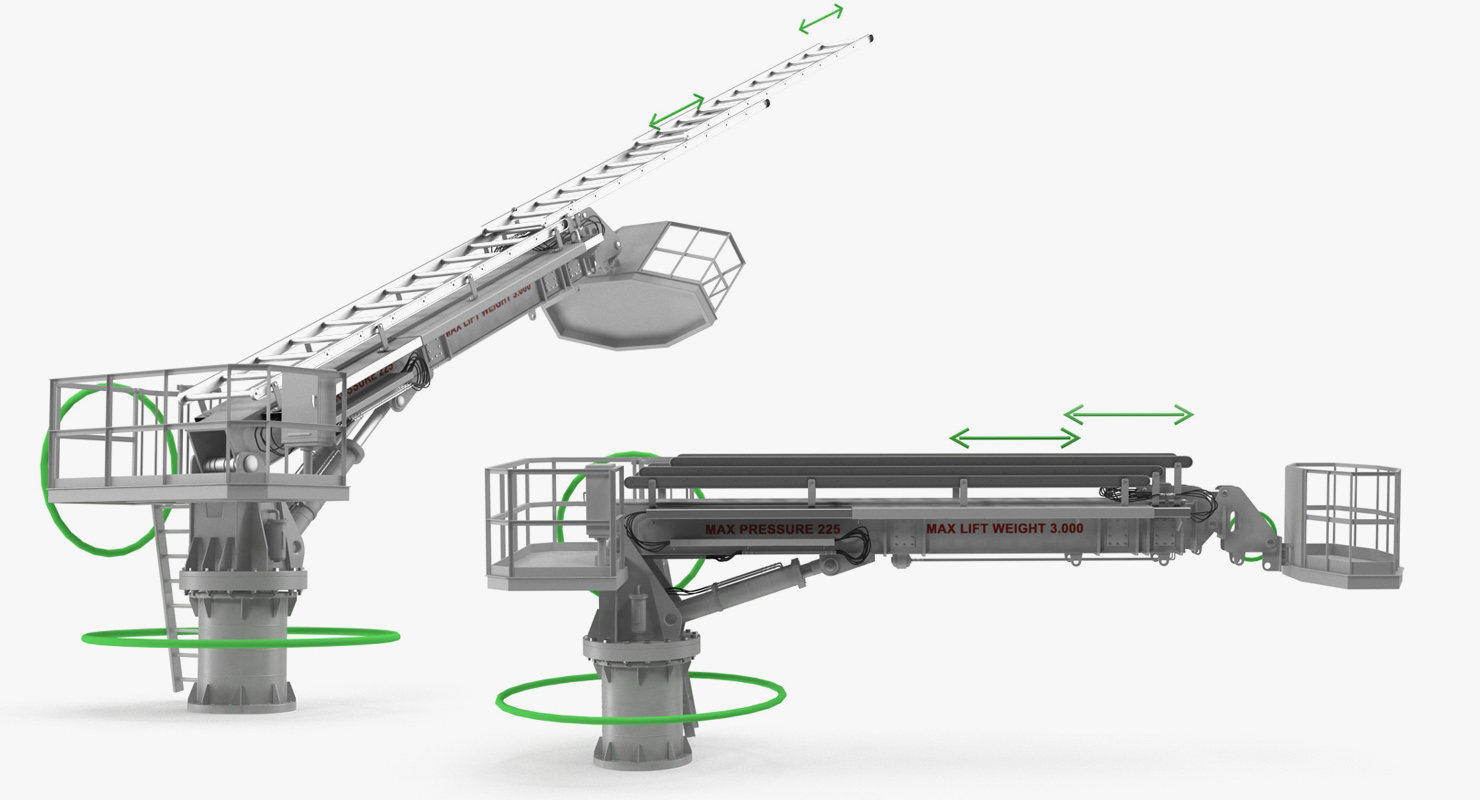 3D Hydraulic Ladder Lift Rigged model