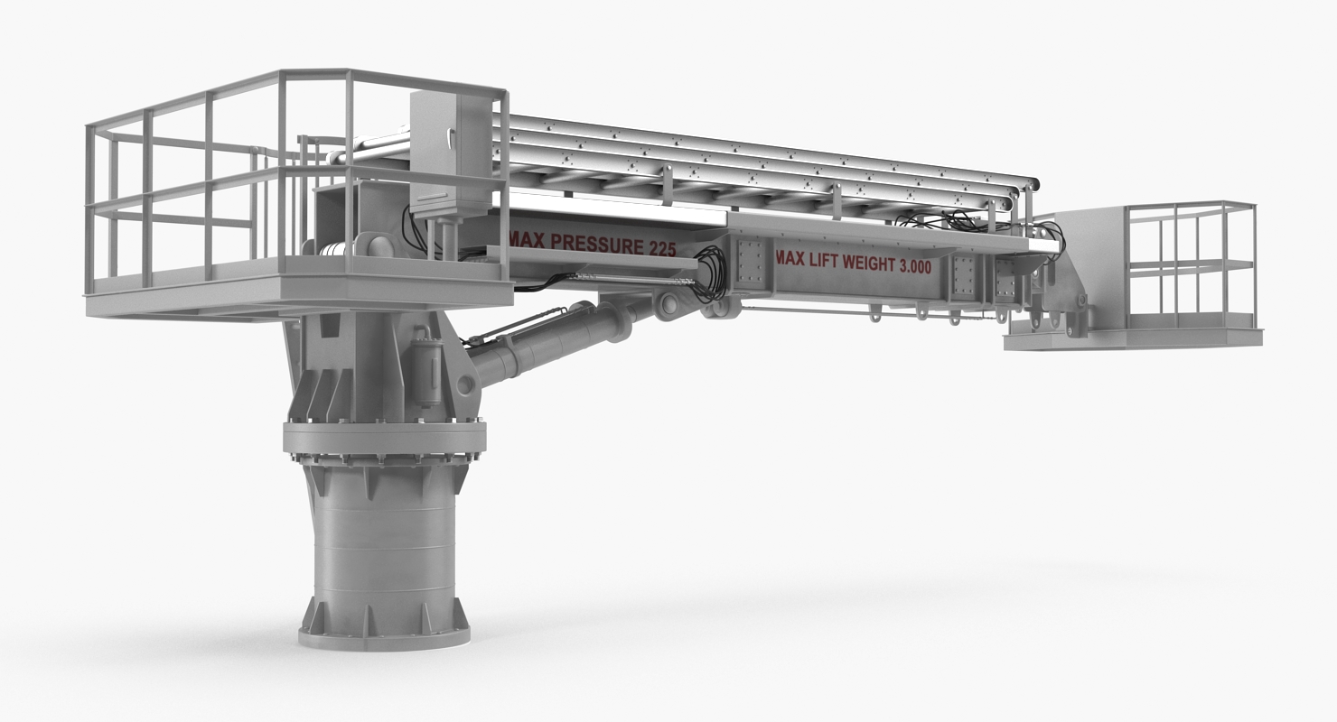 3D Hydraulic Ladder Lift Rigged model