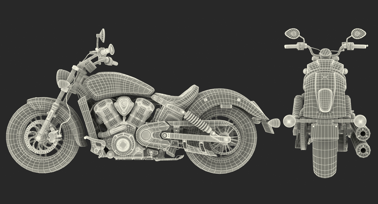 3D Cruiser Motorcycle Generic