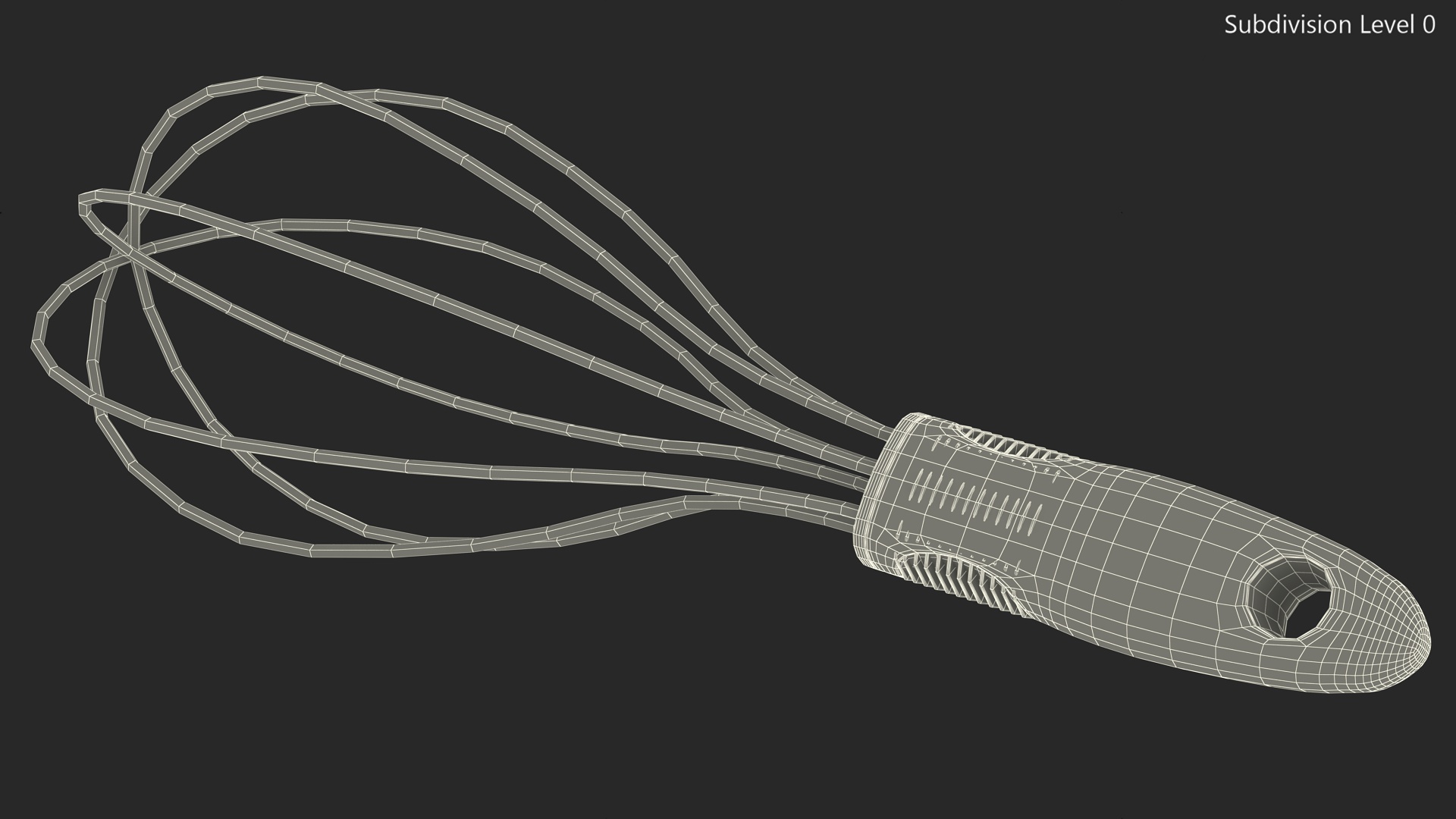 Stainless Steel Balloon Whisk 3D model