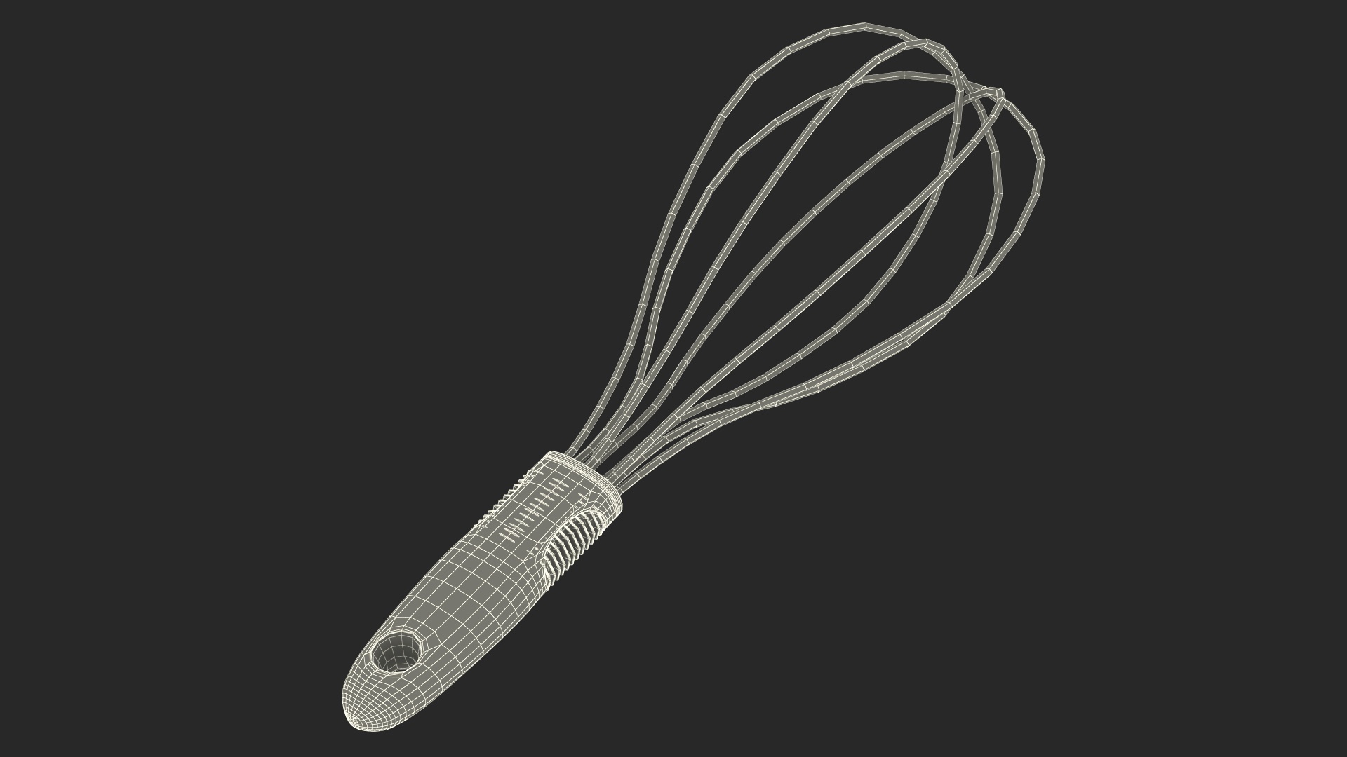 Stainless Steel Balloon Whisk 3D model