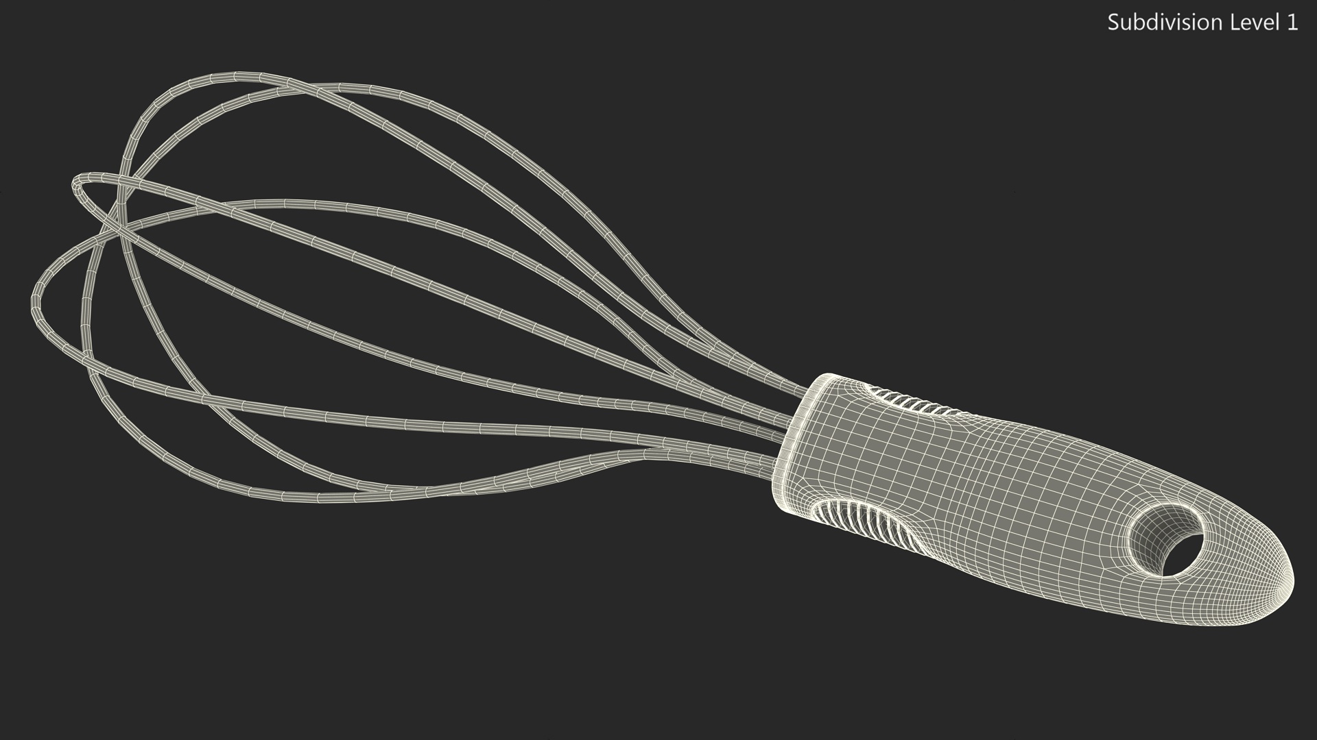 Stainless Steel Balloon Whisk 3D model