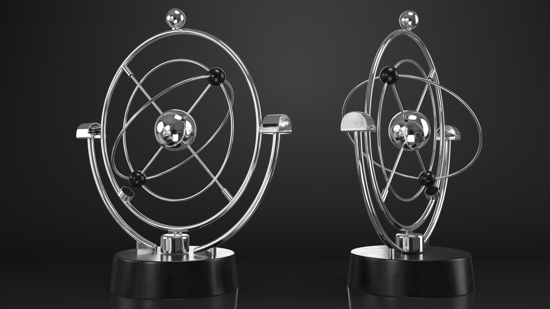 Orbital Newton Pendulum Model 3D model