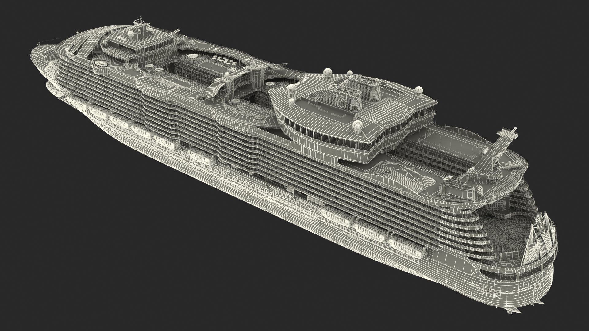 Oasis Class Cruise Ship Allure of The Seas 3D