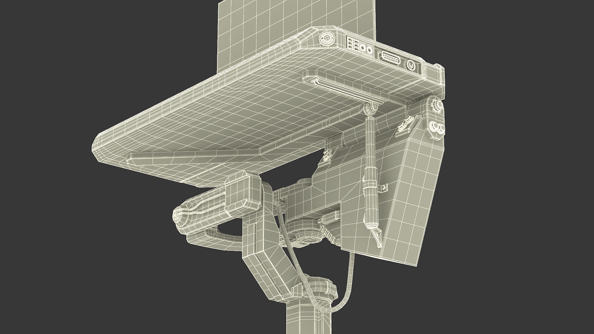 3D Sci-Fi Command Console and Futuristic Containers model