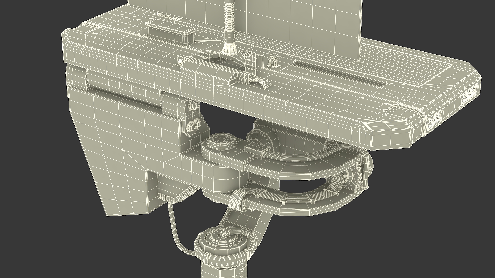 3D Sci-Fi Command Console and Futuristic Containers model