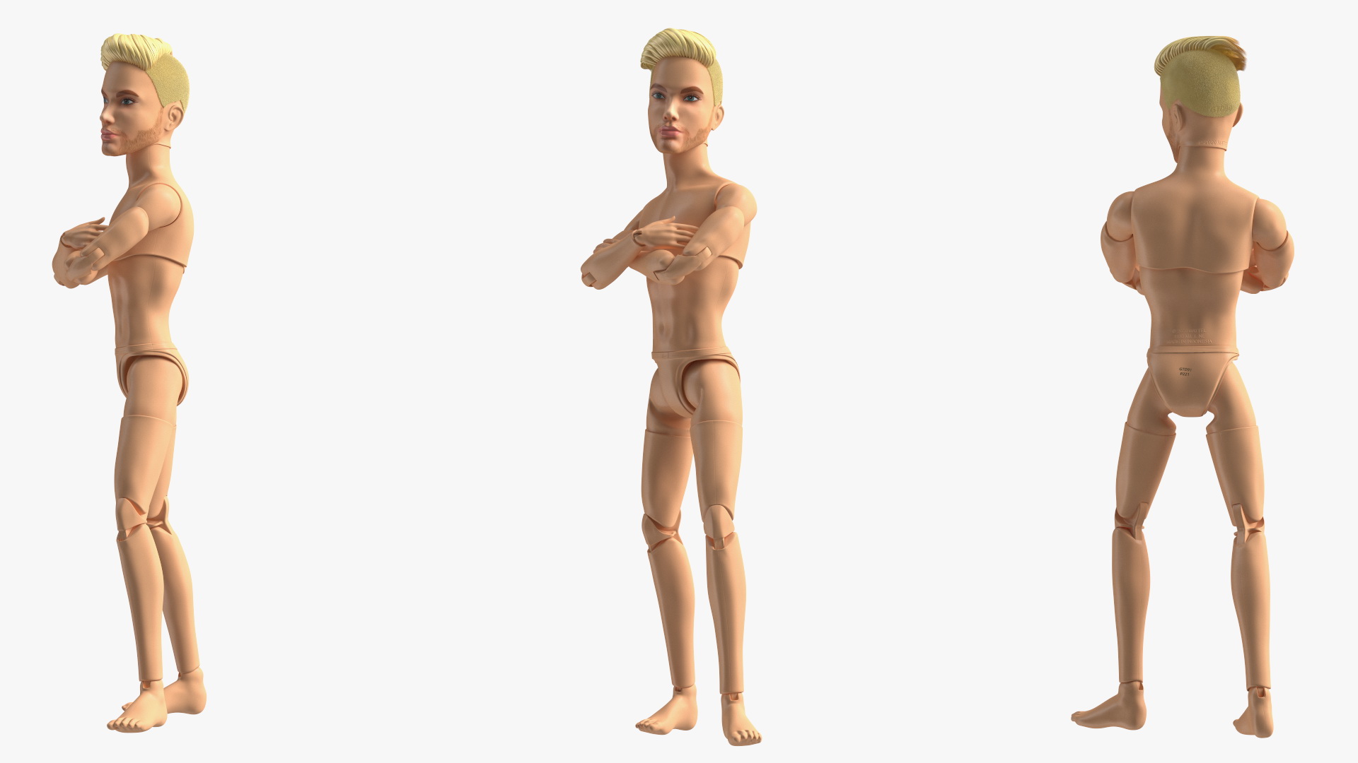 3D model Barbie Ken GTD90 Pose Fur