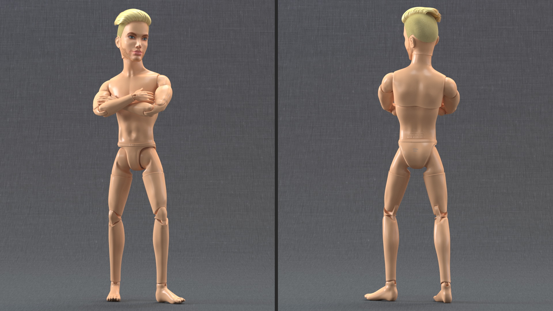 3D model Barbie Ken GTD90 Pose Fur