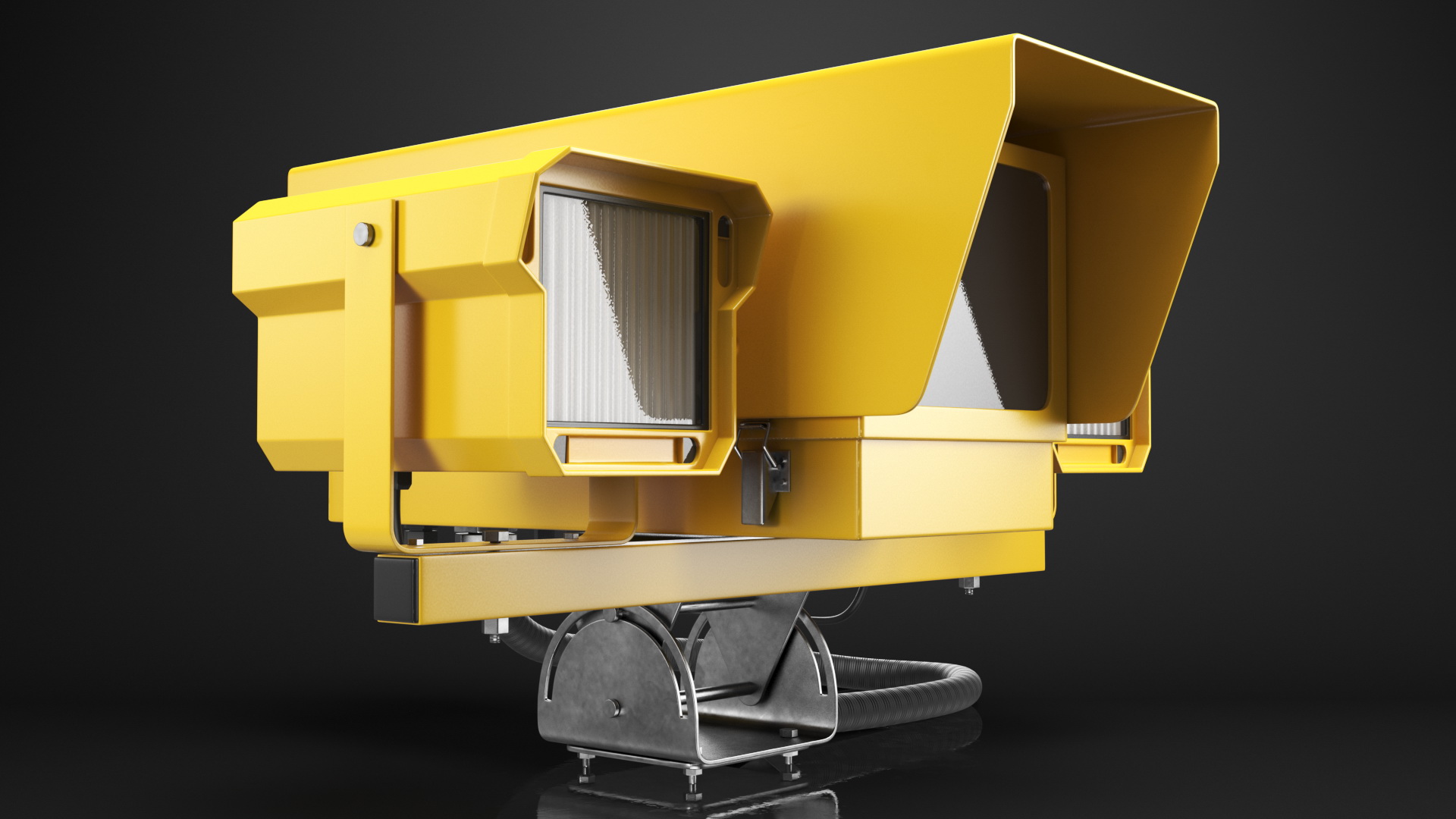 3D model Traffic Speed Control Camera Yellow