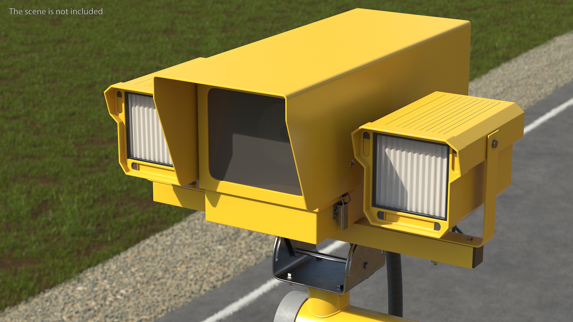 3D model Traffic Speed Control Camera Yellow