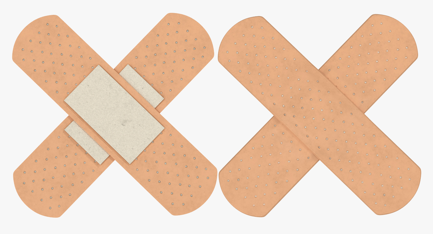 3D Band Aids Set model