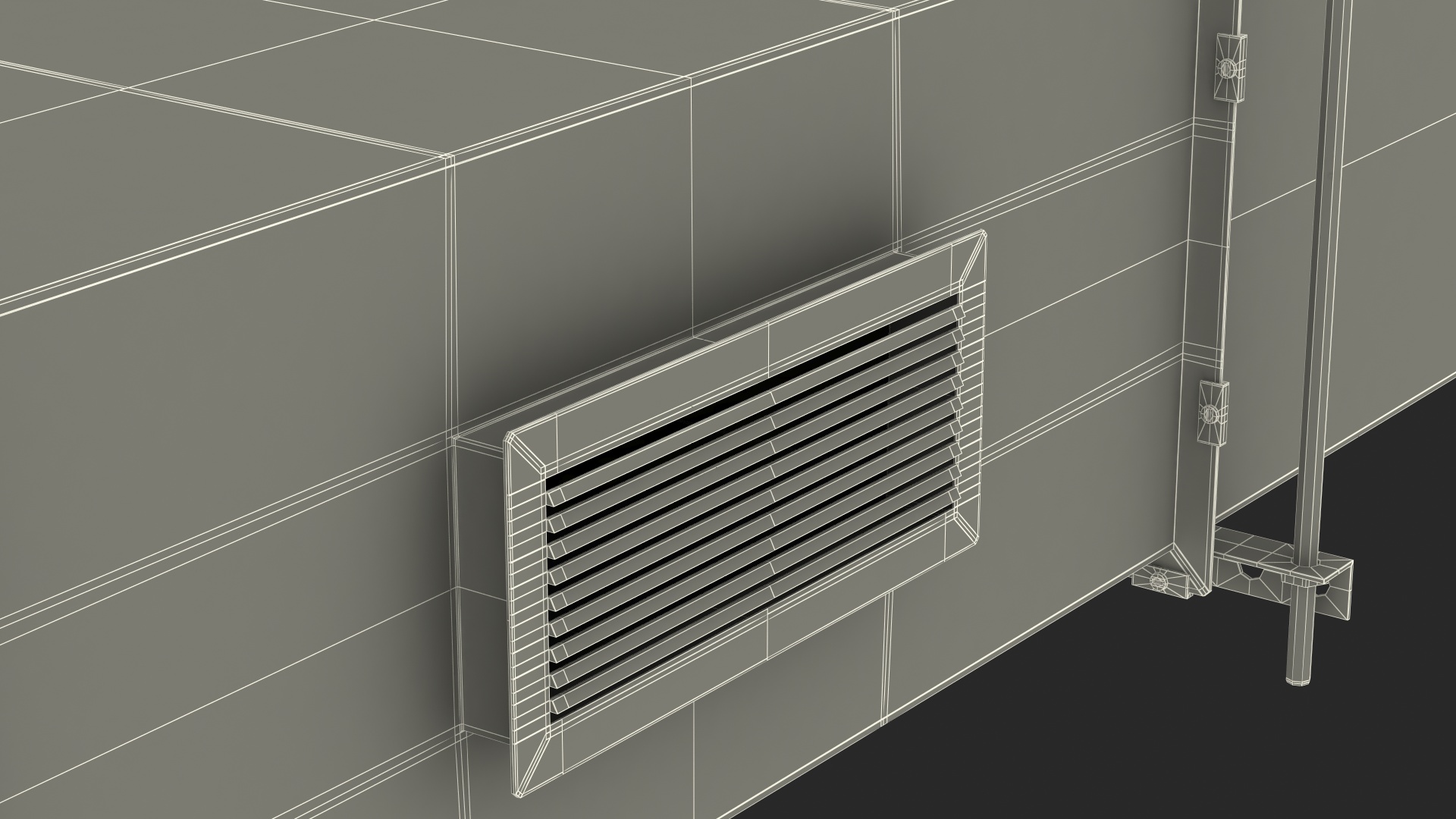 3D model Ventilation Shaft Square System Set