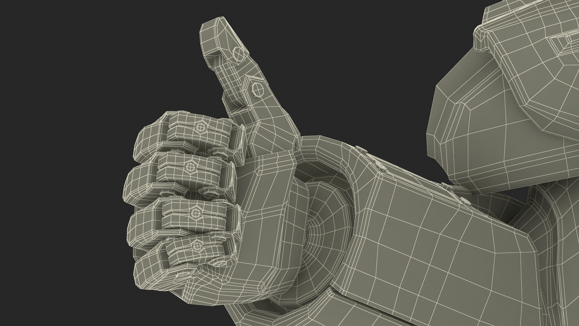 Fallout Combat Armor T 60 Thumb Up 3D model