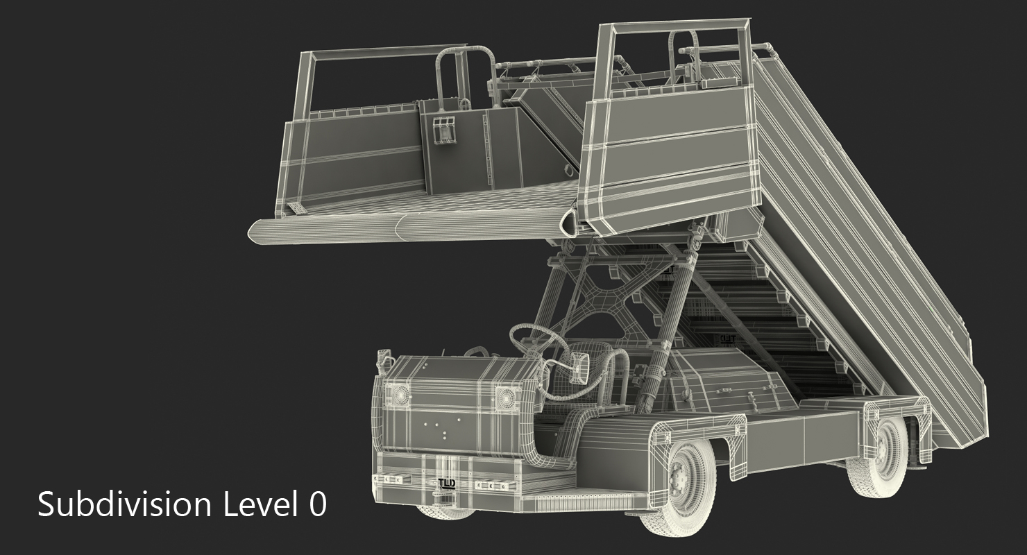 3D model Passenger Boarding Stairs Vehicle TLD ABS 580