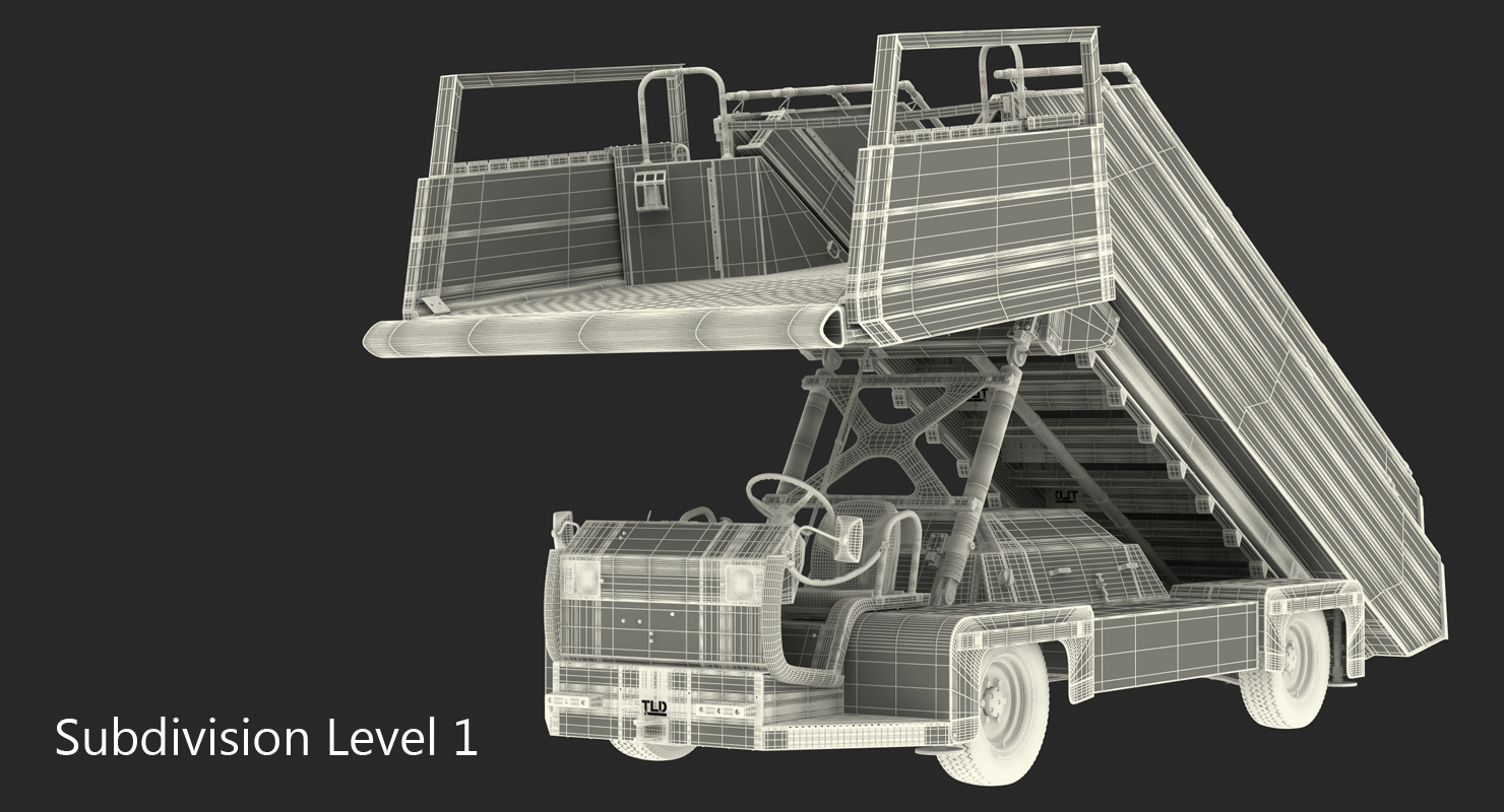 3D model Passenger Boarding Stairs Vehicle TLD ABS 580