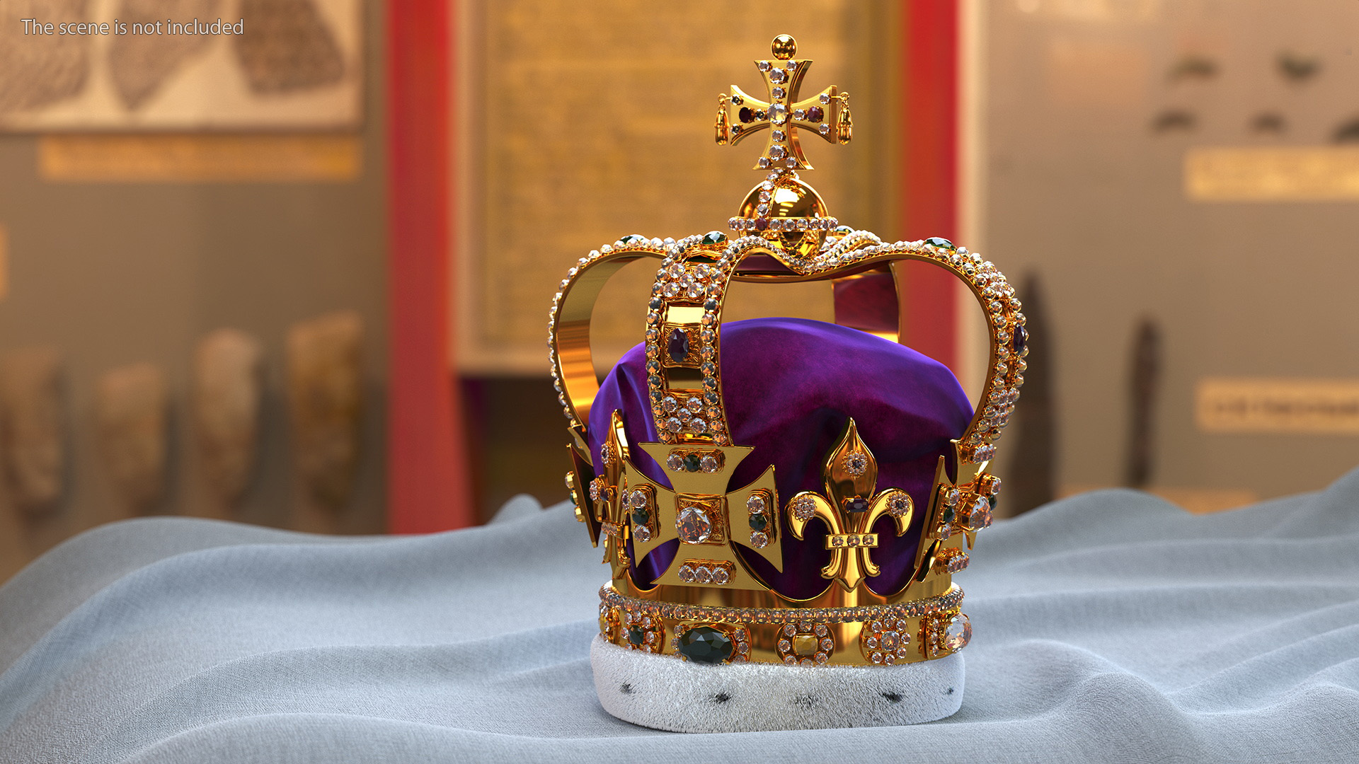 3D model St Edwards Crown Fur