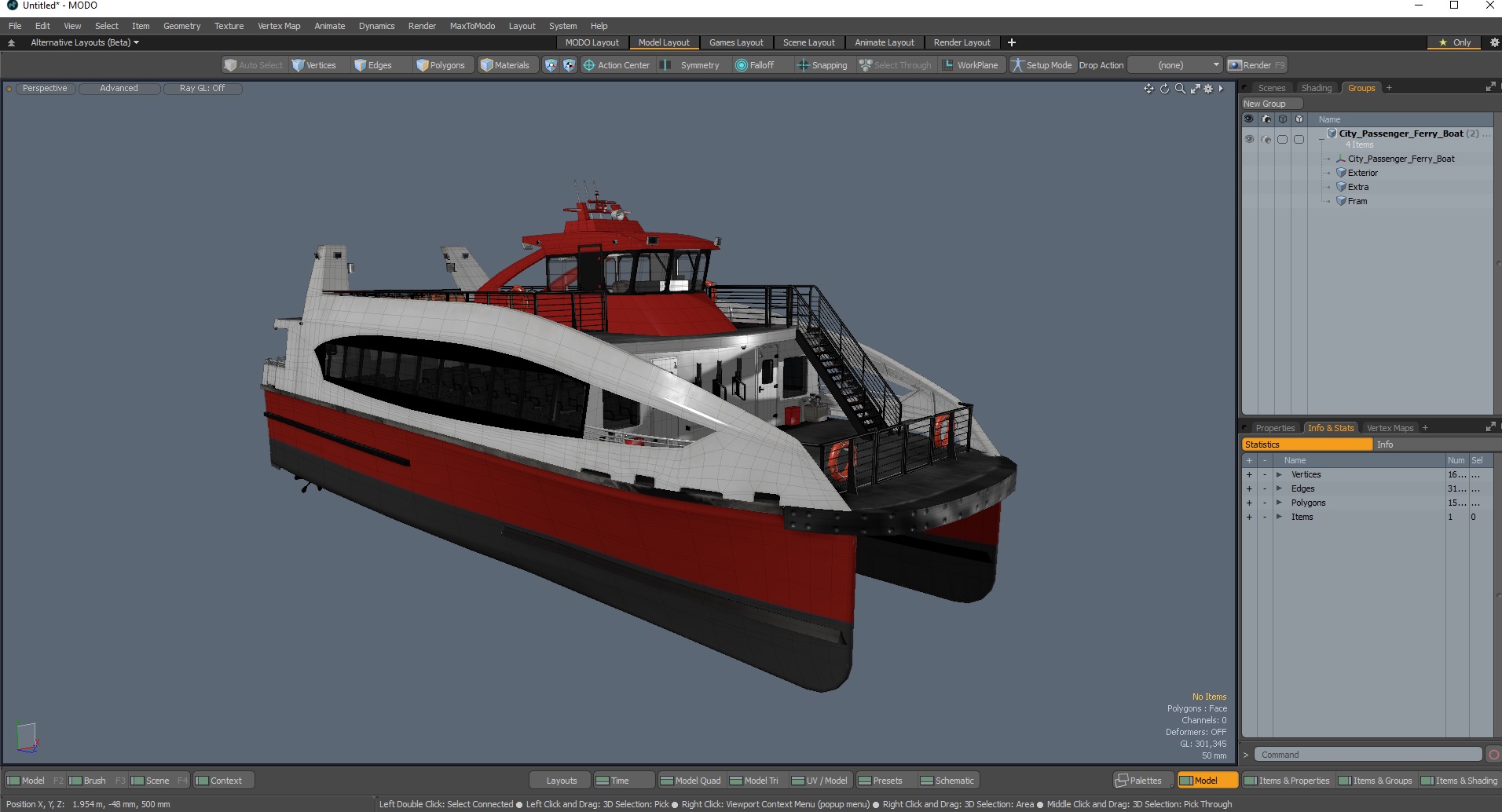 3D model City Passenger Ferry Boat