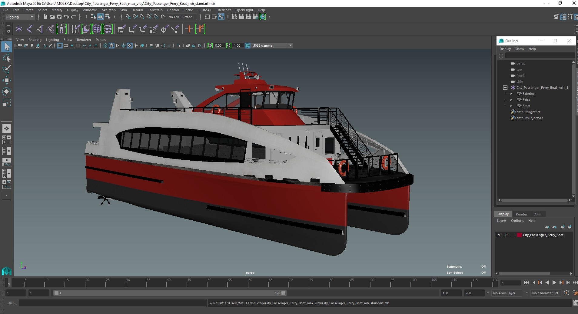 3D model City Passenger Ferry Boat