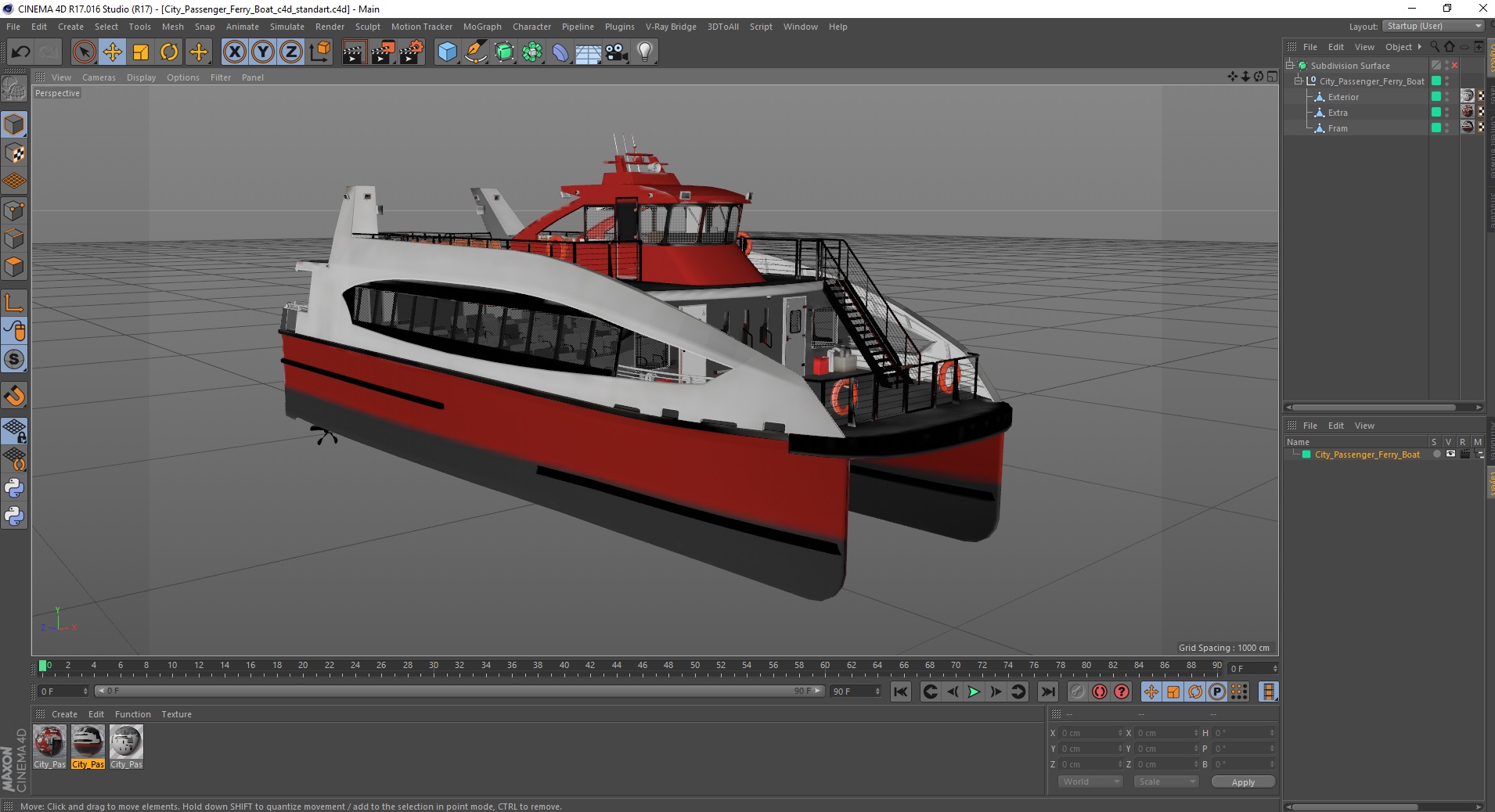 3D model City Passenger Ferry Boat