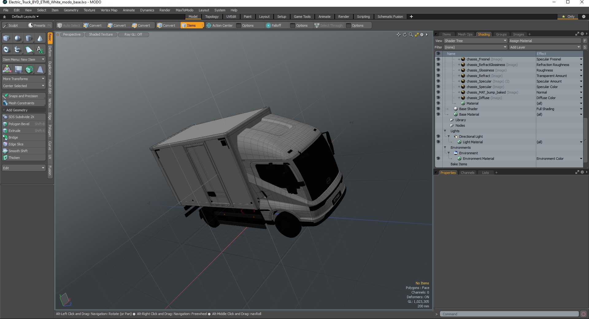 Electric Truck BYD ETM6 White 3D model