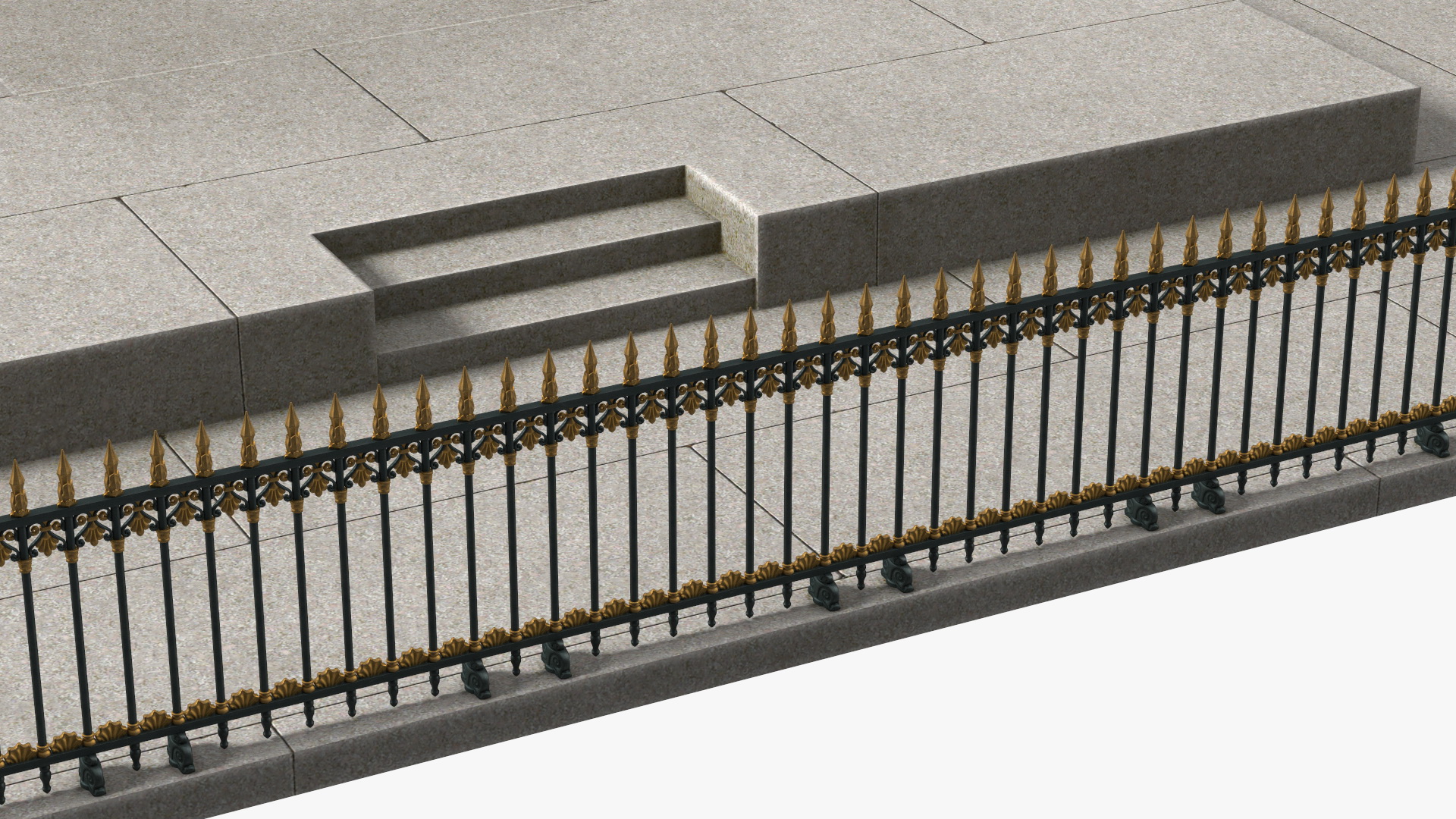 3D model Fenced Pedestal