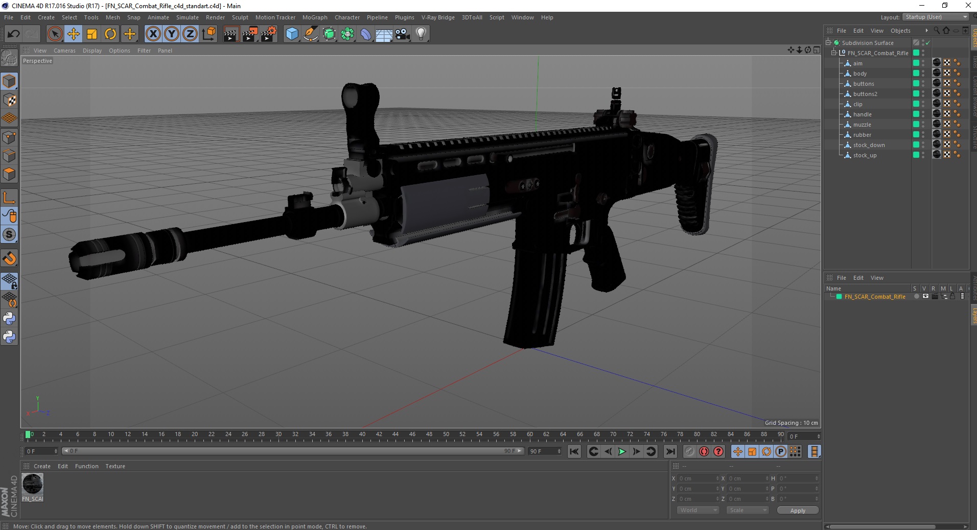 3D model FN SCAR Combat Rifle