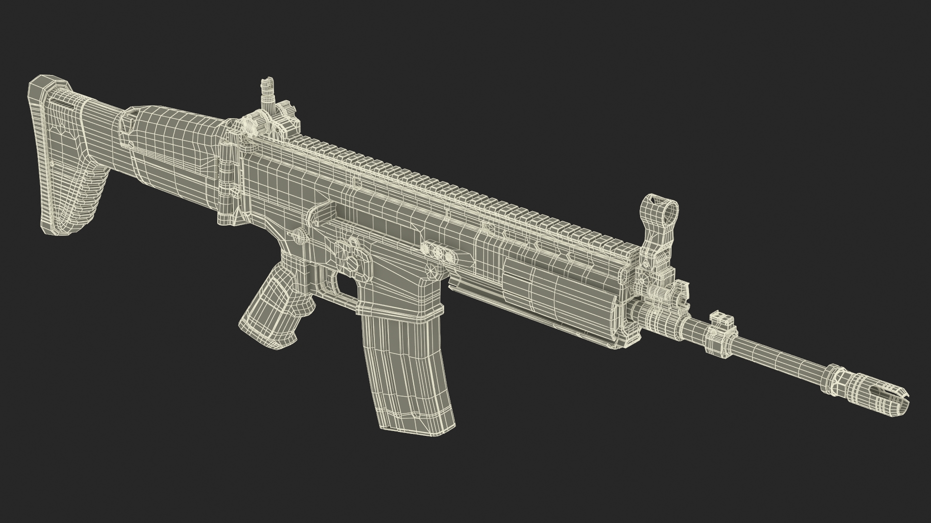 3D model FN SCAR Combat Rifle