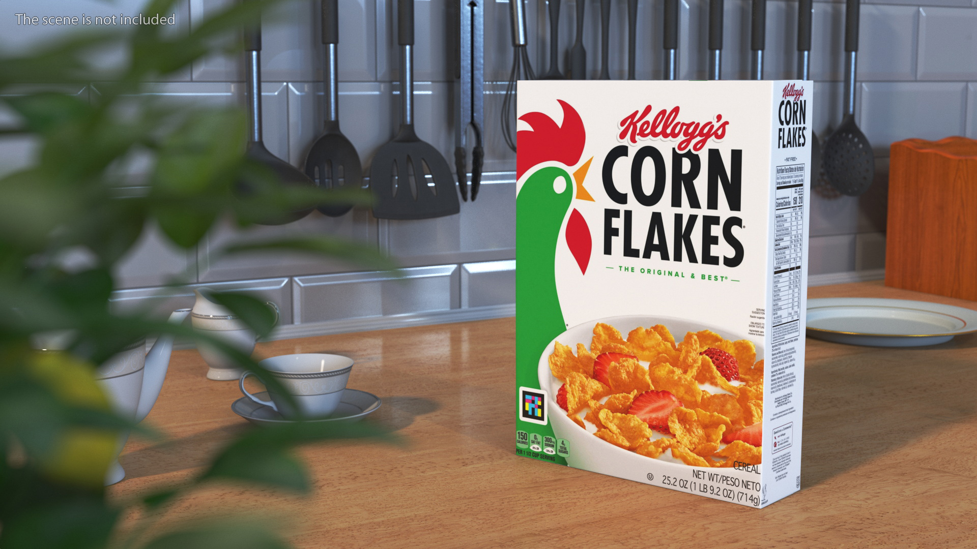 Corn Flakes Box Kelloggs 3D model