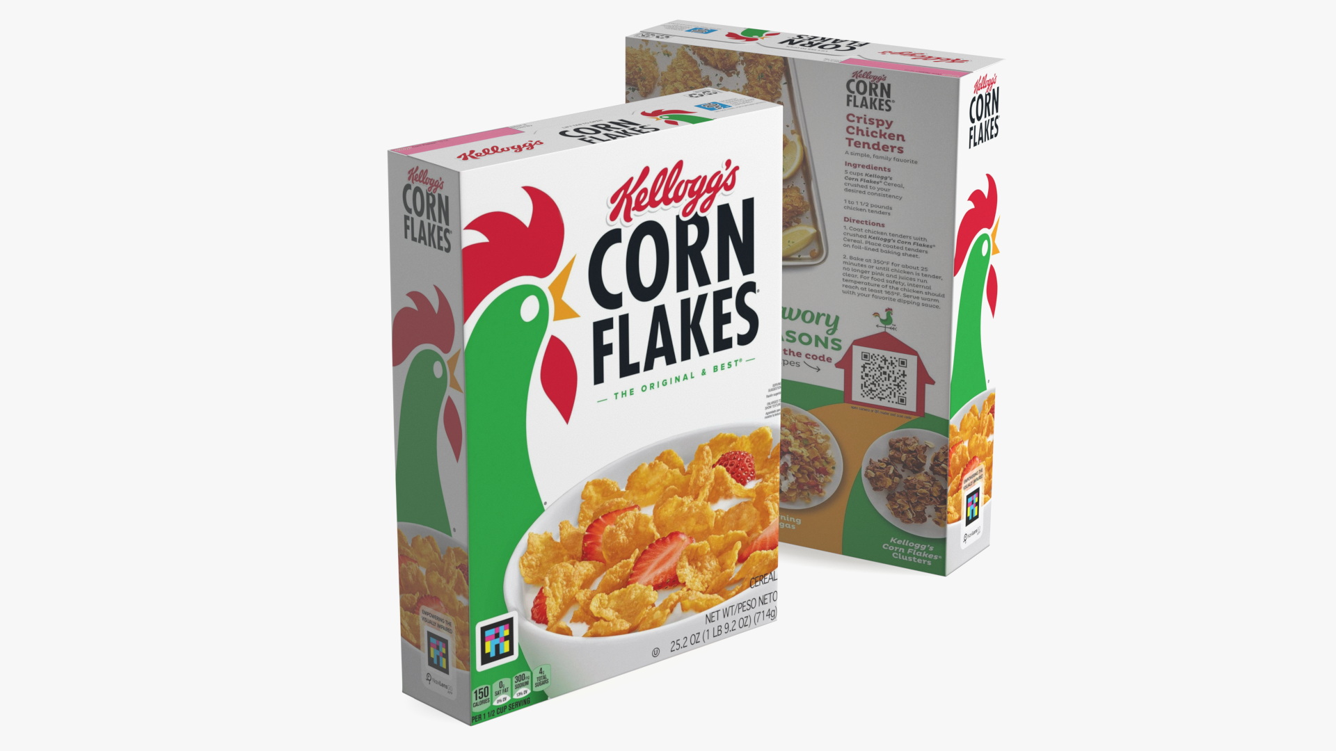 Corn Flakes Box Kelloggs 3D model