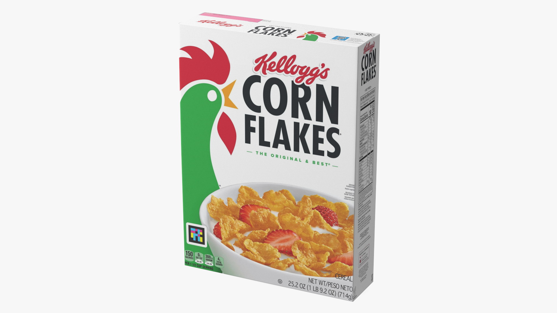 Corn Flakes Box Kelloggs 3D model