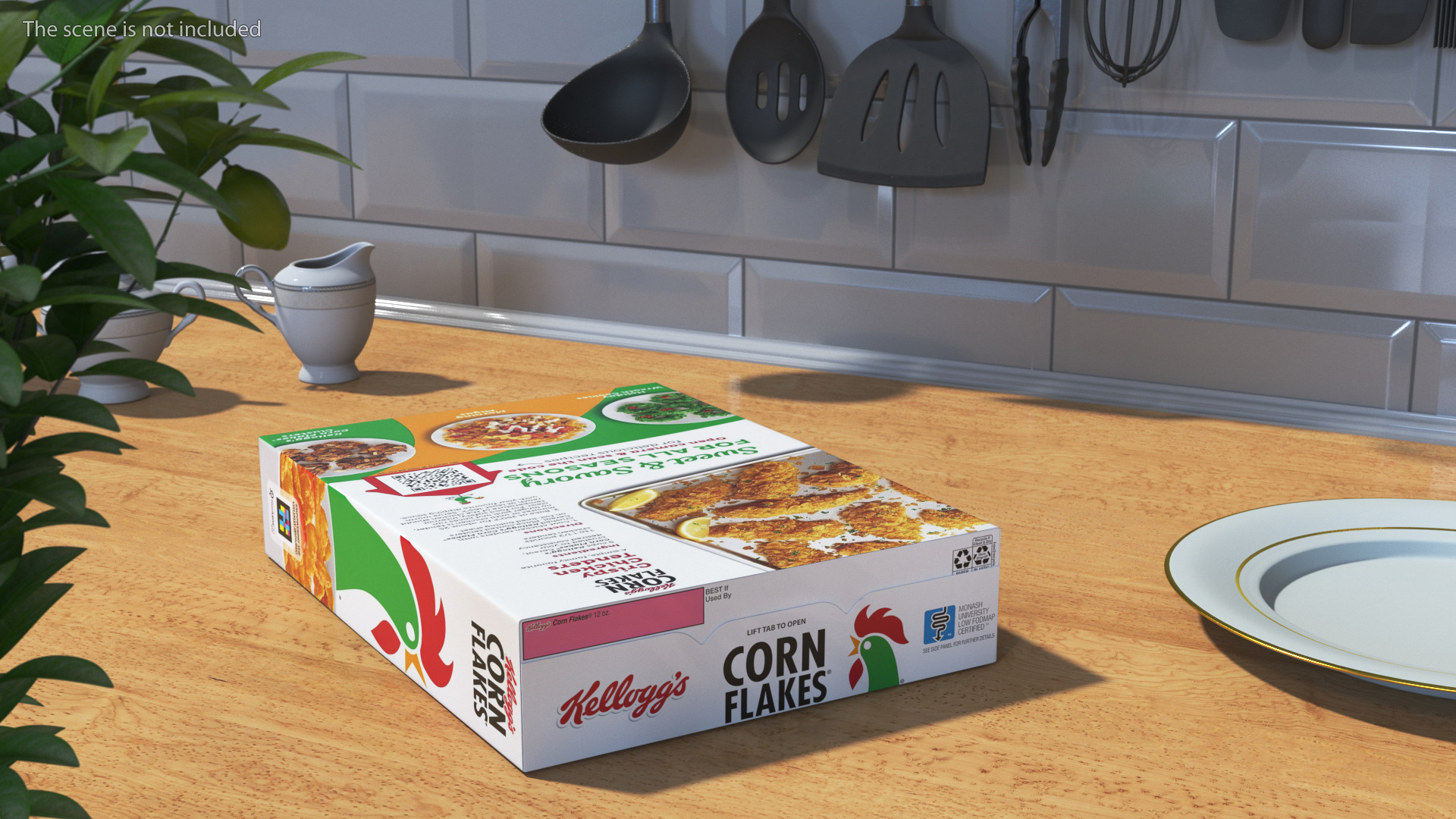 Corn Flakes Box Kelloggs 3D model