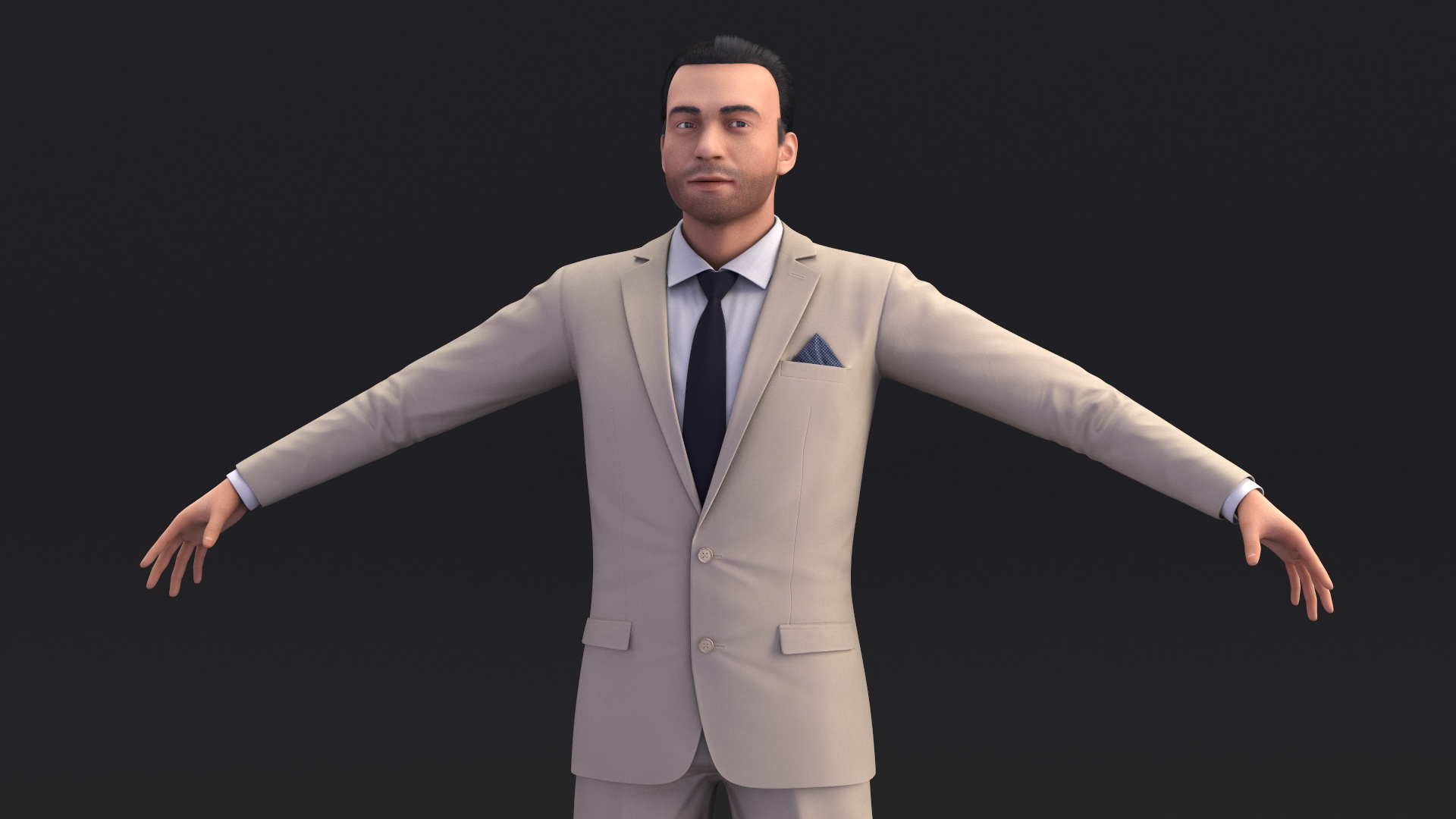 3D Businessman Rigged model