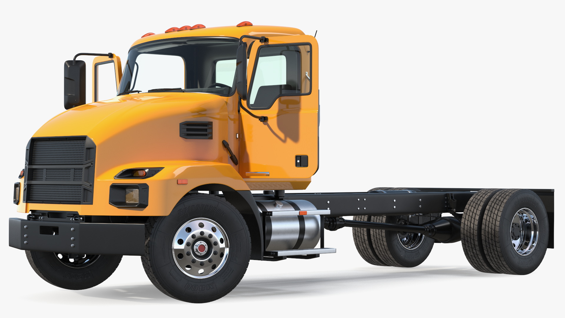 Medium-Duty Truck Rigged 3D model