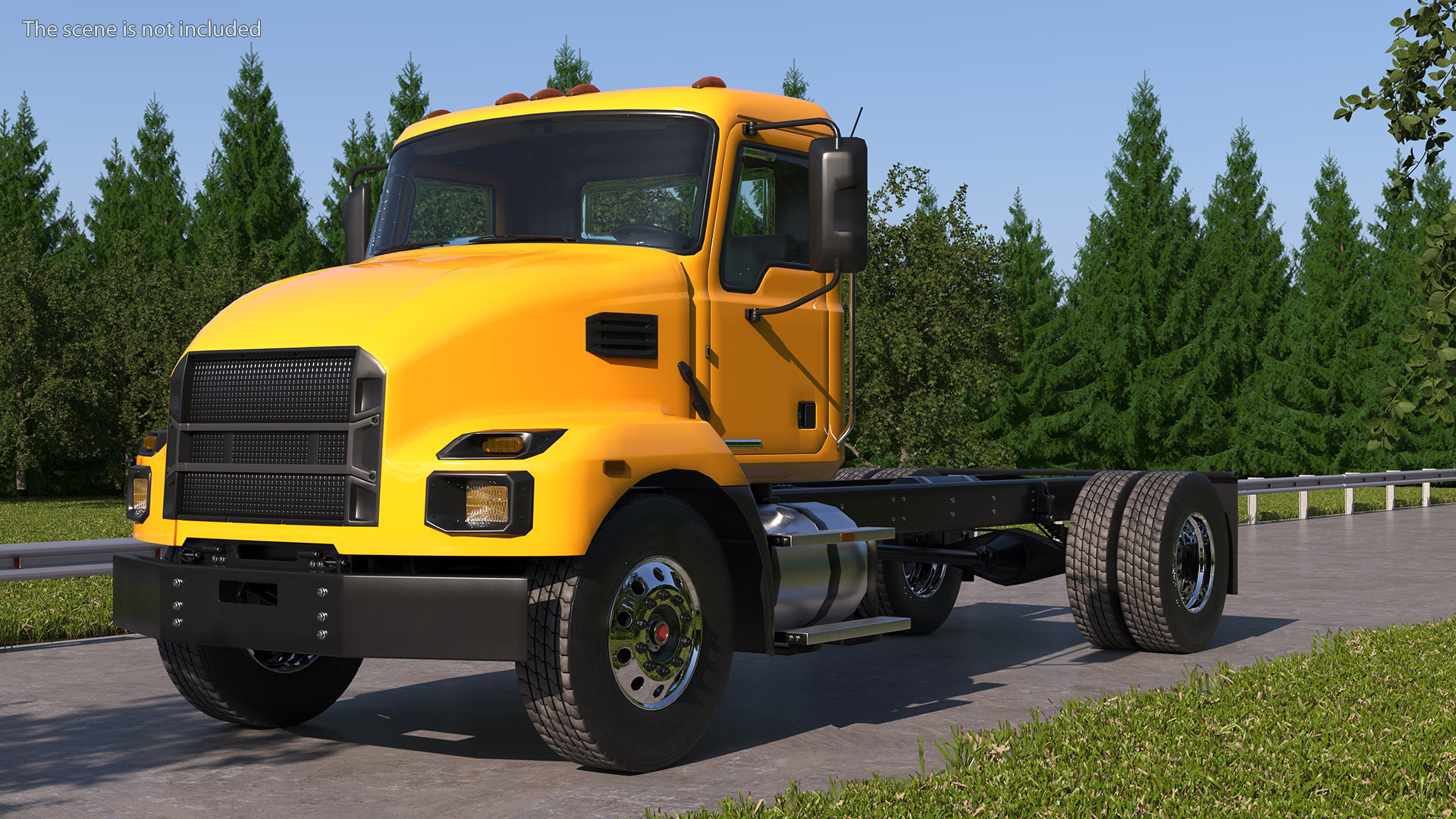 Medium-Duty Truck Rigged 3D model