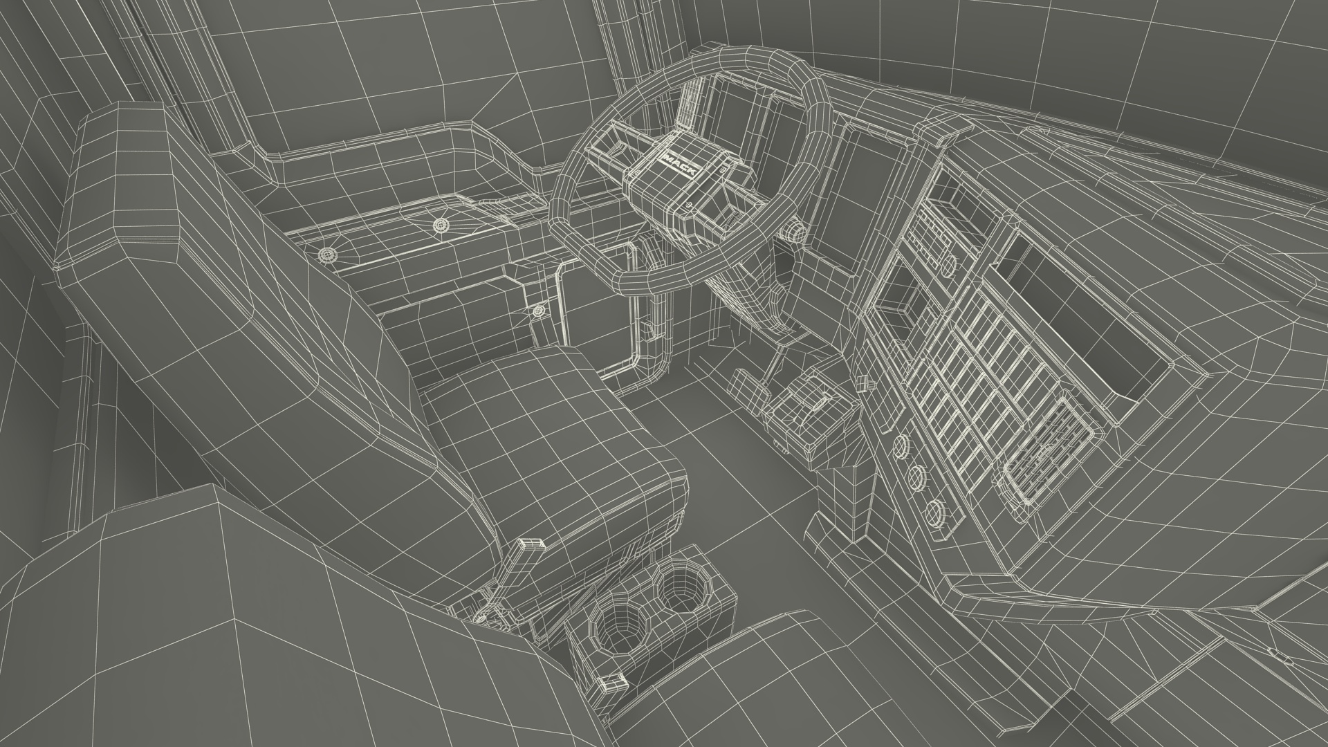 Medium-Duty Truck Rigged 3D model