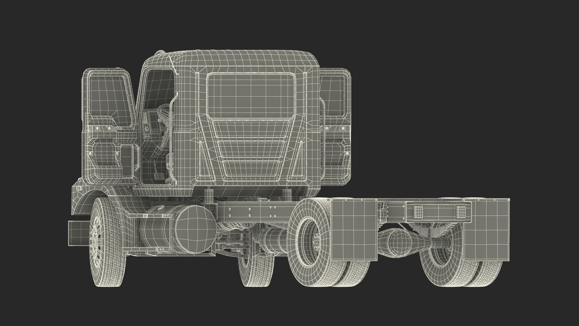 Medium-Duty Truck Rigged 3D model