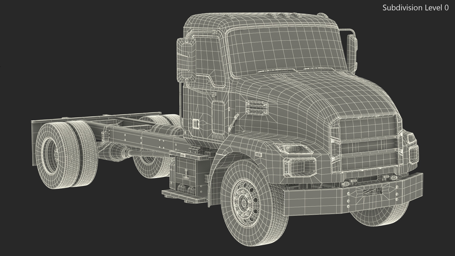 Medium-Duty Truck Rigged 3D model