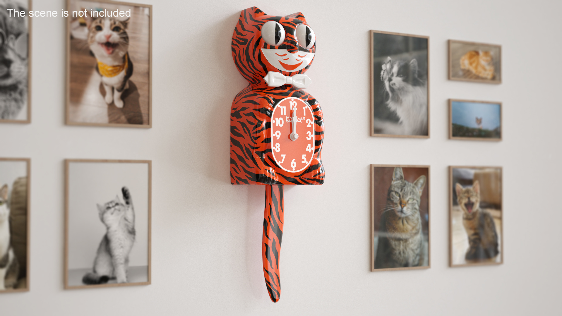 Bengal Tiger Kit Cat Clock Rigged for Cinema 4D 3D