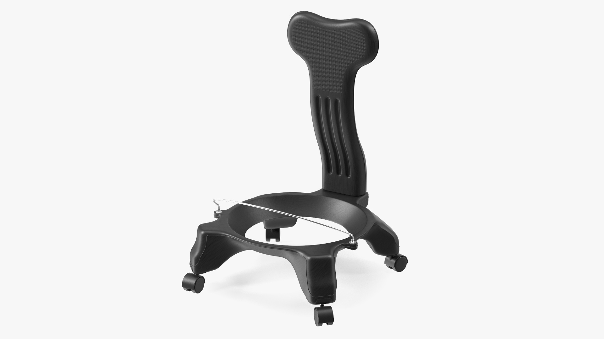 3D model Balancing Fitness Chair Black Empty