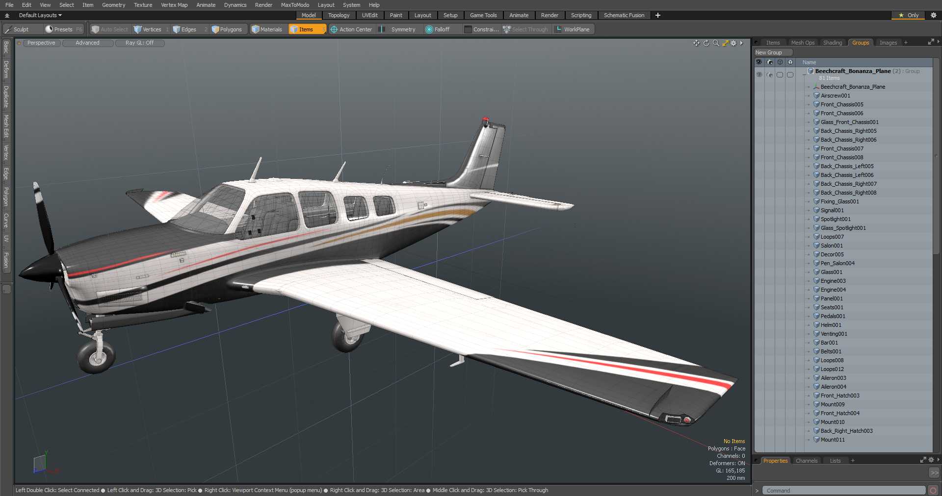 Beechcraft Bonanza Plane 3D model