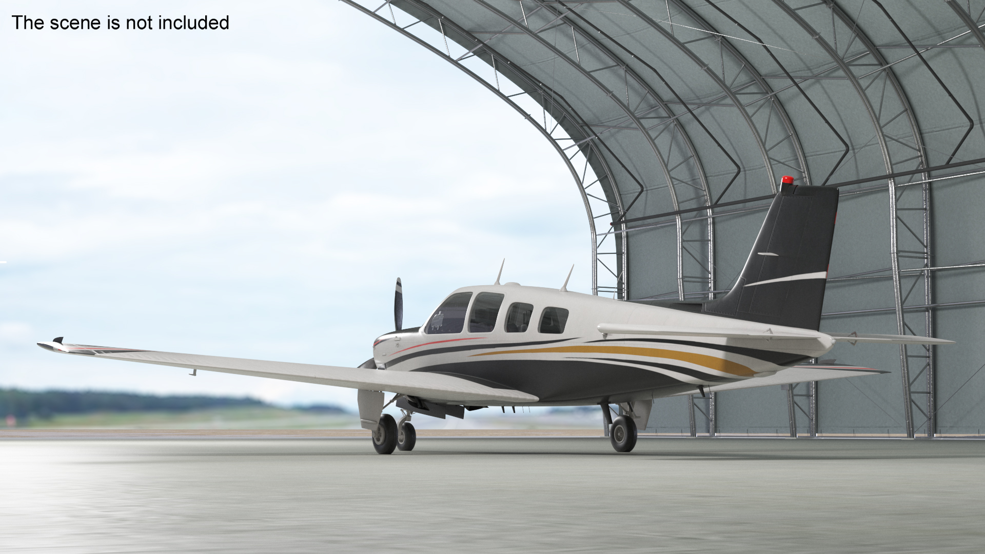 Beechcraft Bonanza Plane 3D model