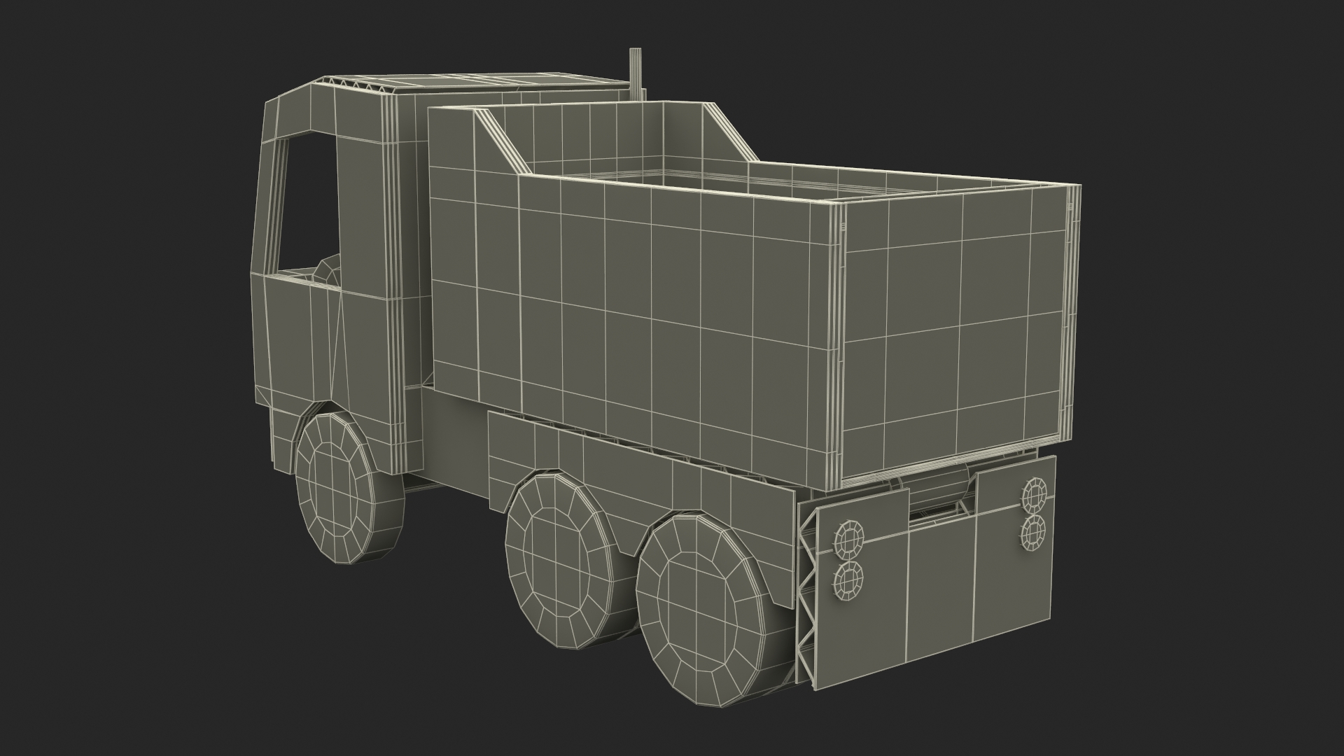 Cardboard Toy Dump Truck 3D model