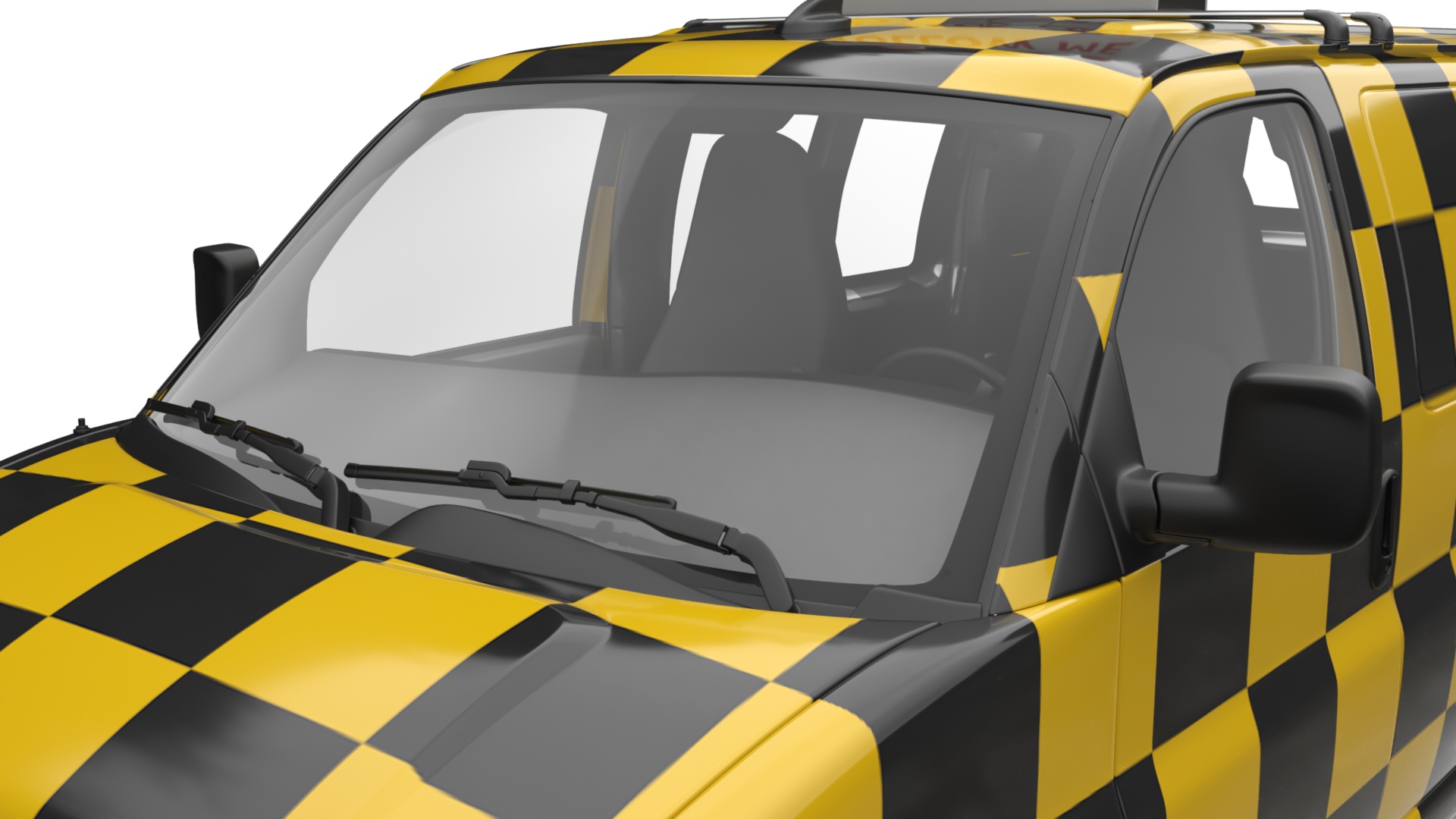 GMC Savana Follow Me Airport Vehicle Simplified 3D