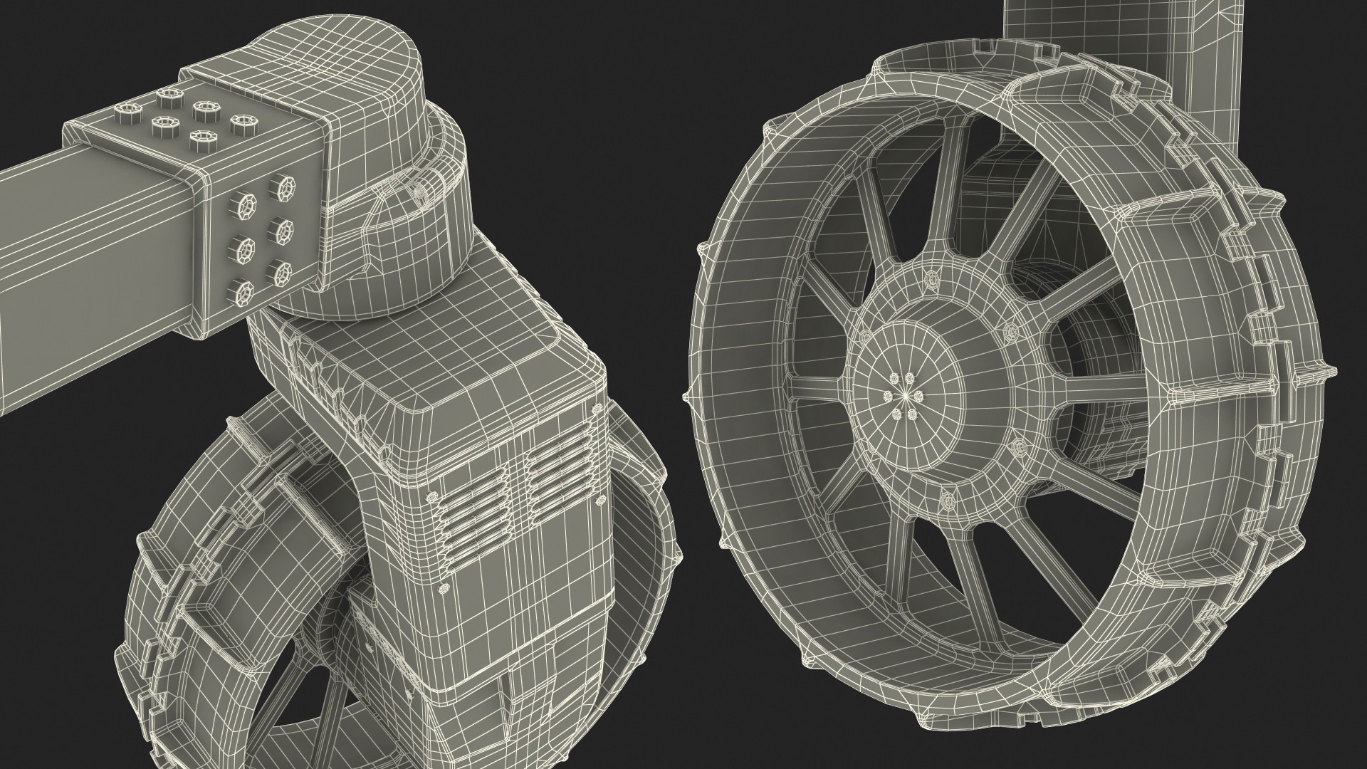 3D Lunar Robotic Rover Wheels