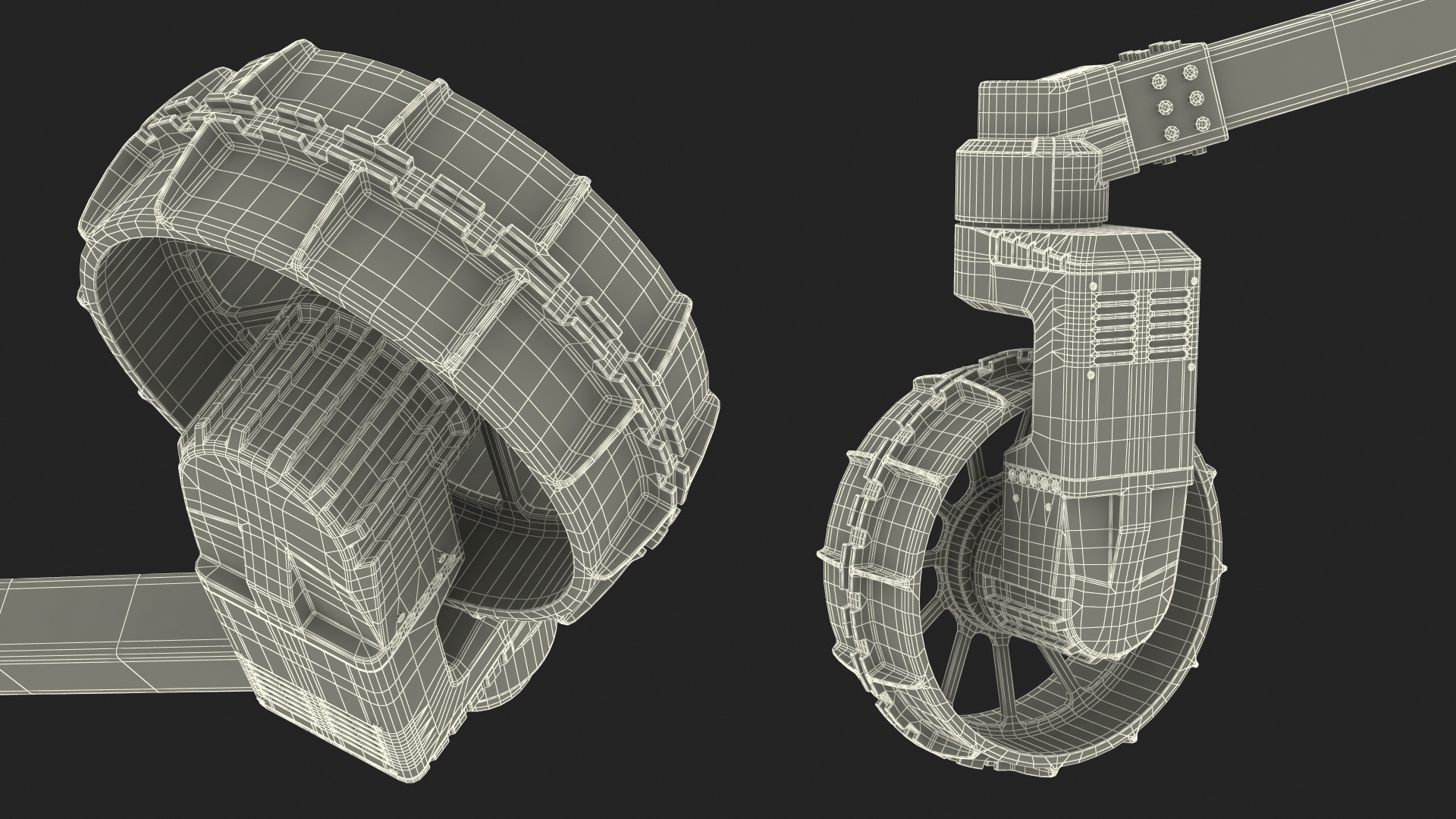 3D Lunar Robotic Rover Wheels