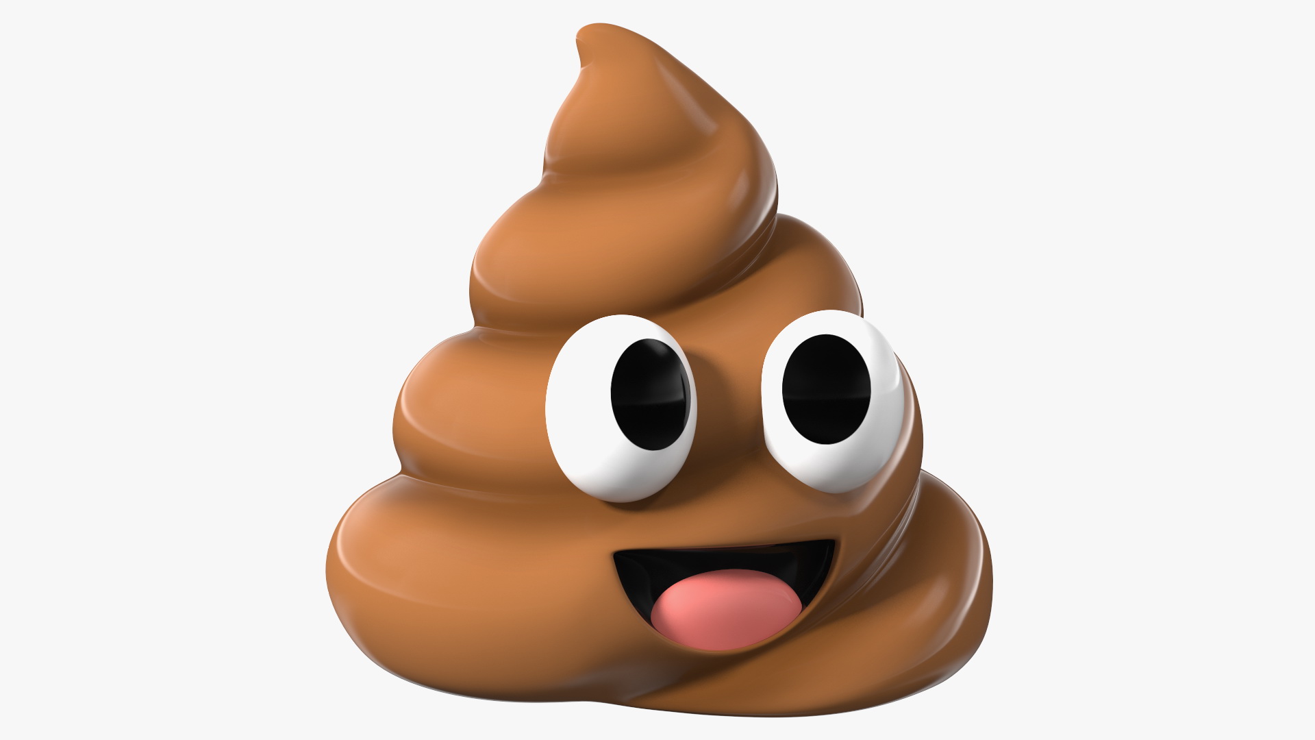 3D model Poop Emoji Smile Big Eyes